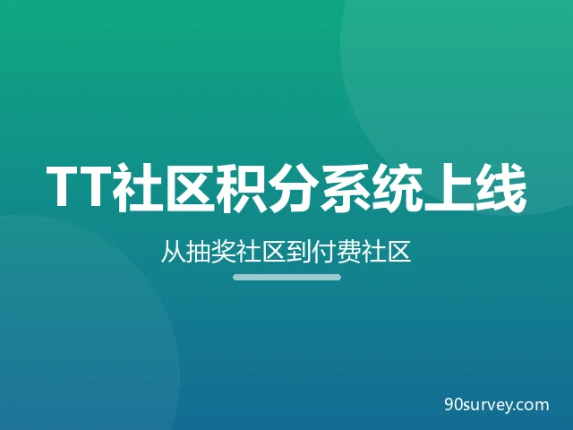 国外调查社区TT的积分系统上线了