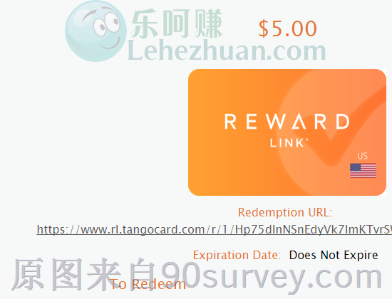 5 美元链接形式的糖果卡长这样