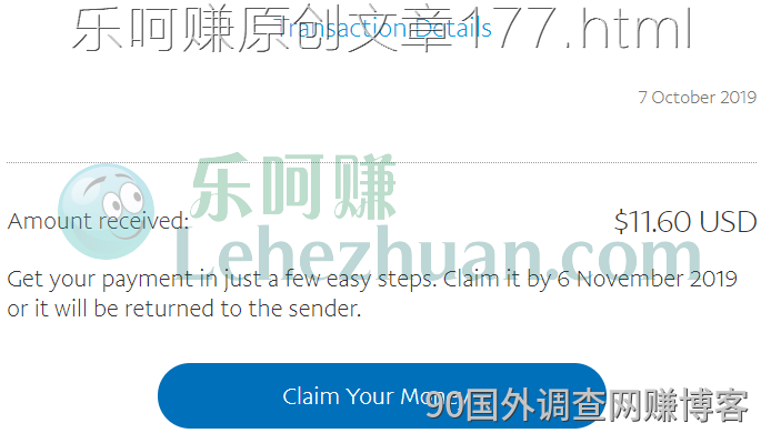 2018 年，国外调查资源站 PayPal 的收款记录截图