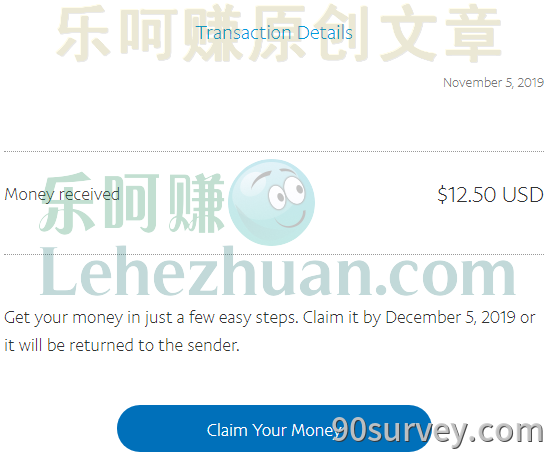 2019 年，国外调查网站 PayPal 的收款记录截图